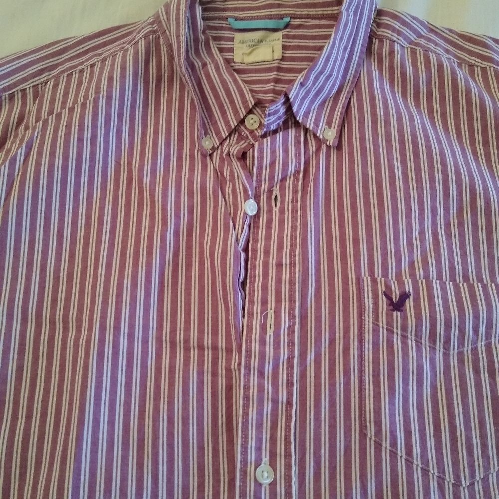 𝅺American Eagle Long Sleeve Shirt Size /L/ 💯 Cotto - Picture 4 of 6